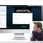 Virtuelles Meeting Skype for Business Mix Quadrat